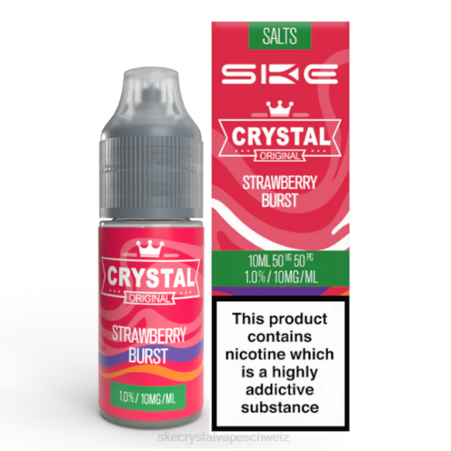 Kristallnickelsalz – 10 ml - SKE crystal vape Schweiz Z8LR118 Erdbeerplatz SKE