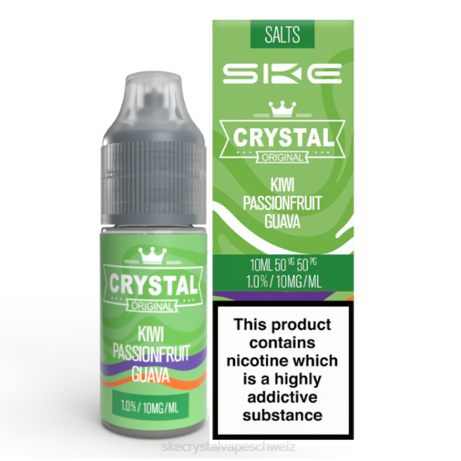 Kristallnickelsalz – 10 ml - SKE crystal vape sale Z8LR115 Kiwi, Passionsfrucht, Guave SKE